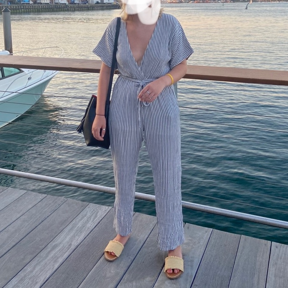 Elan striped jumpsuit